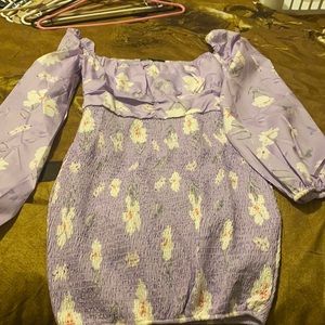 Lavender dress with white flowers